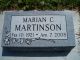 Headstone Marian Clarice Martinson